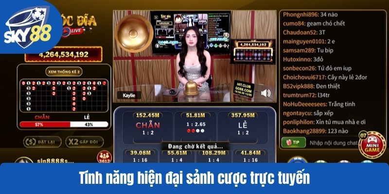 Tính năng hiện đại sảnh cược trực tuyến